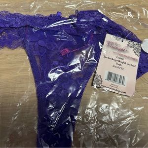 Seven ‘til Midnight Purple Thong Lace Panties SZ 1X/2X